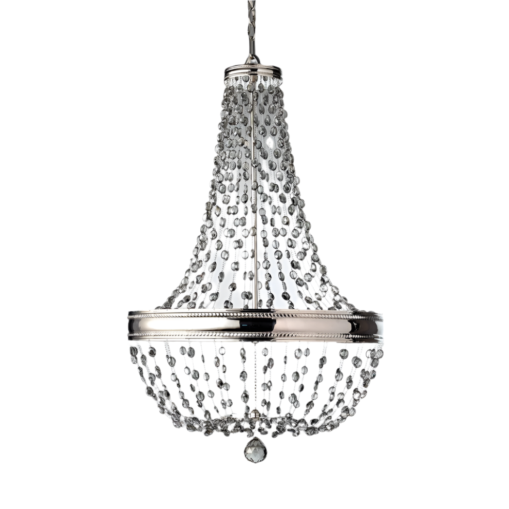 Feiss Malia 8 Light Smoked Crystal Nickel Chandelier