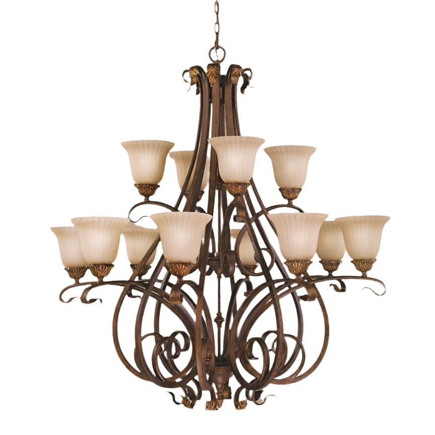 Feiss Sonoma Valley 12 Light Tortoise Shell Chandelier