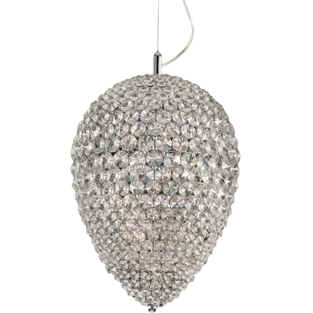 Illuminati Olivio Medium Chrome Crystal Chandelier