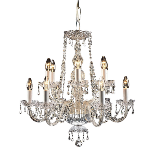 Impex Modra 12 Light Strass Crystal Georgian Chandelier