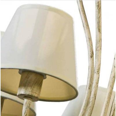 Azzardo Giulietta 5 Light Cream Fabric Shade Chandelier Close Up 8021-5P