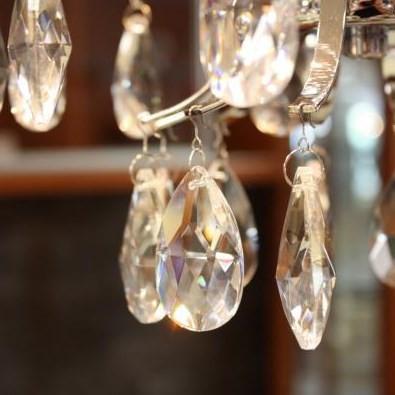 Azzardo Tears 6 Light Crystal Glass Pendant Chandelier Close Up MB80053-12