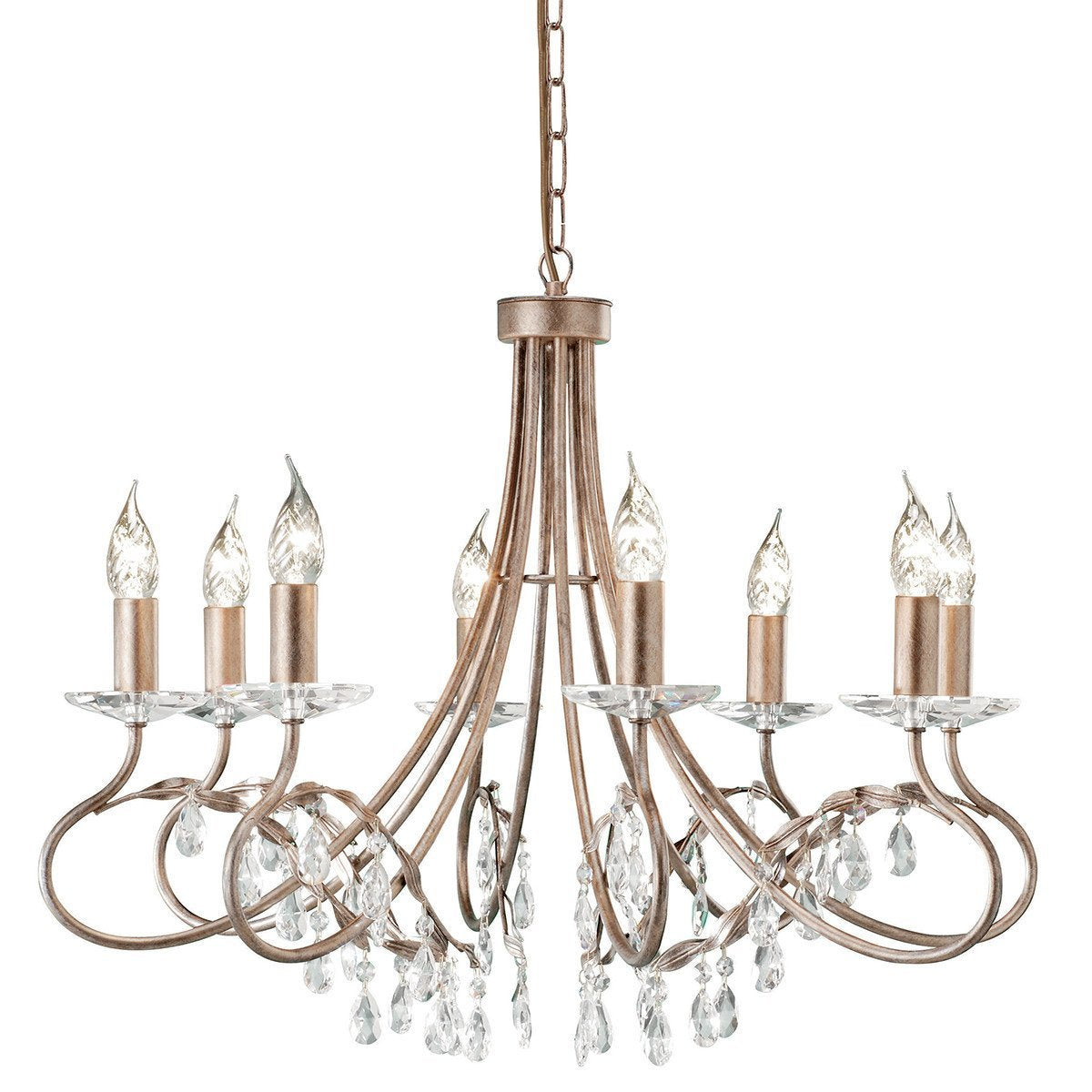 Elstead Christina 8 Light Silver/Gold Chandelier CRT8 SILVER/GOLD