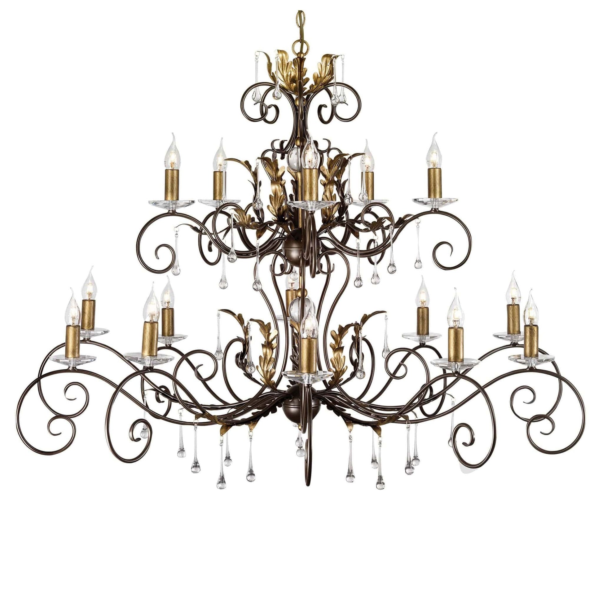 Elstead Amarilli 15 Light Chandelier in Bronze Gold AML15 BRONZE