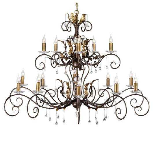 Elstead Amarilli 15 Light Chandelier in Bronze Gold AML15 BRONZE