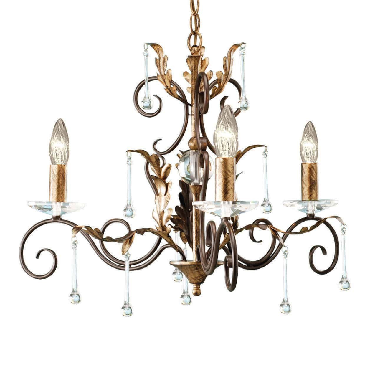 Elstead Amarilli 3 Light Chandelier in Bronze Gold AML3 BRONZE
