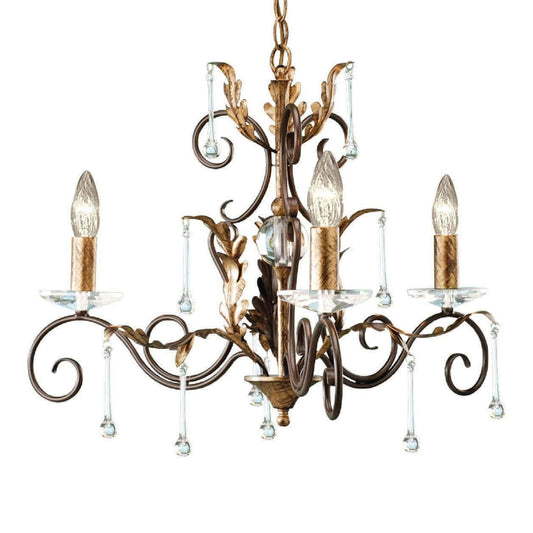 Elstead Amarilli 3 Light Chandelier in Bronze Gold AML3 BRONZE
