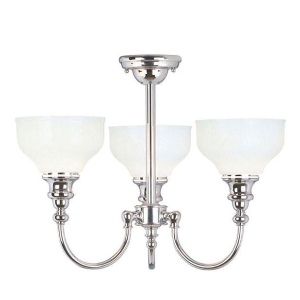 Elstead Cheadle 3 Light Chrome Bathroom Chandelier BATH/CD3
