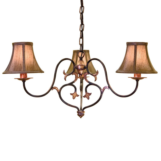 Elstead Coniston 3 Light Burnished Gold Chandelier CN3 BUR/GOLD