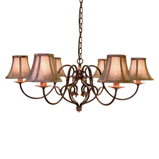 Elstead Coniston 6 Light Burnished Gold Chandelier CN6 BUR/GOLD