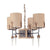 Flambeau Diego 4 Light Taupe and Gold, Crystal Chandelier