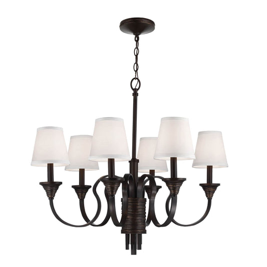 Feiss Arbor Creek 6 Light Weathered Brass Chandelier FE/ARBOR CREEK6