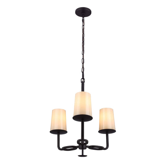 Feiss Huntley 3 Light Oil Rubbed Bronze Chandelier FE/HUNTLEY3