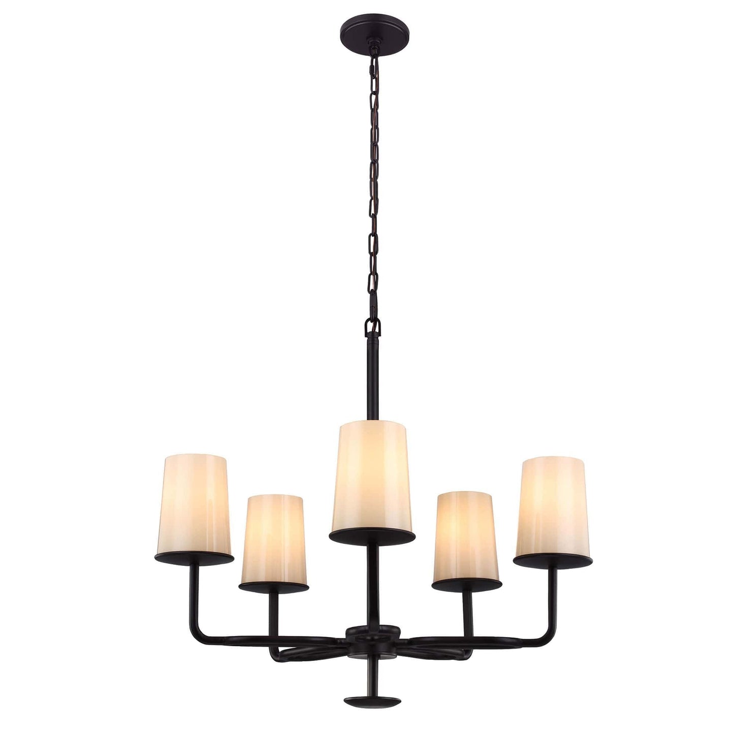 Feiss Huntley 5 Light Oil Rubbed Bronze Chandelier FE/HUNTLEY5