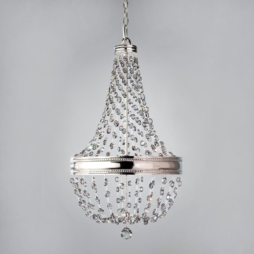 Feiss Malia 6 Light Smoked Crystal Nickel Chandelier FE/MALIA6