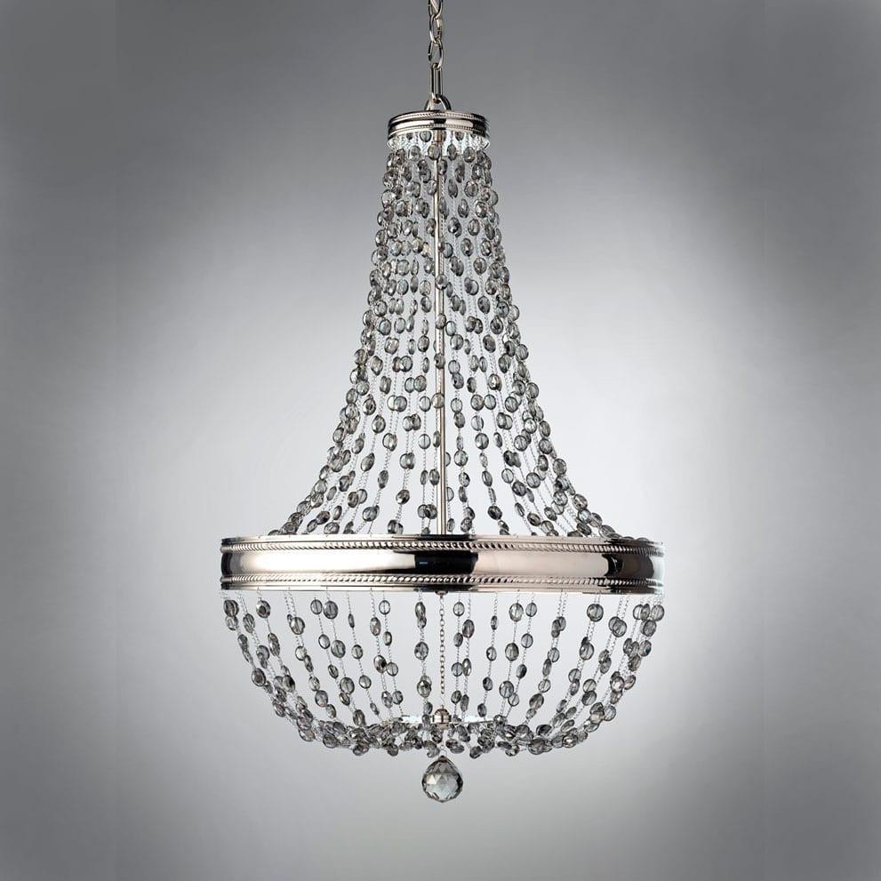 Feiss Malia 8 Light Smoked Crystal Nickel Chandelier FE/MALIA8