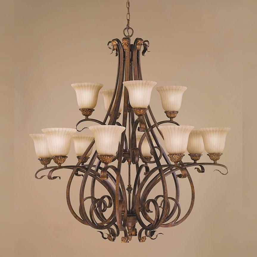 Feiss Sonoma Valley 12 Light Tortoise Shell Chandelier FE/SONOMAVAL12