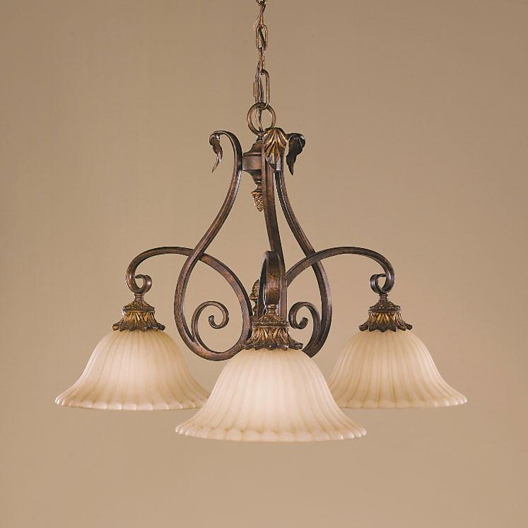 Feiss Sonoma Valley 3 Light Tortoise Shell Chandelier FE/SONOMAVAL3