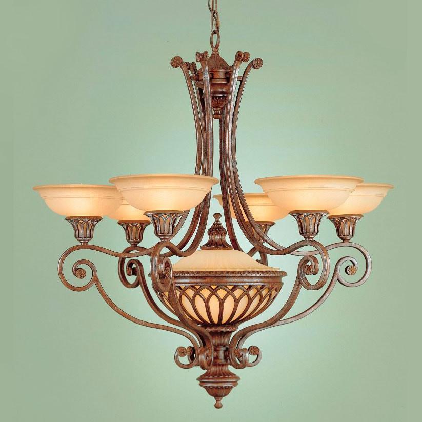 Feiss Stirling Castle 7 Light British Bronze Chandelier FE/STIRLINGCAS6