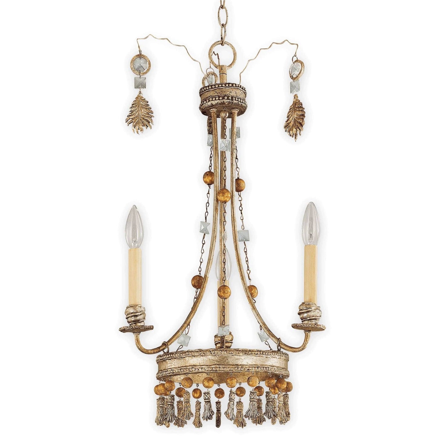 Flambeau Bon Vivant 3 Light Gold Silver Chandelier FB/BON VIVANT3