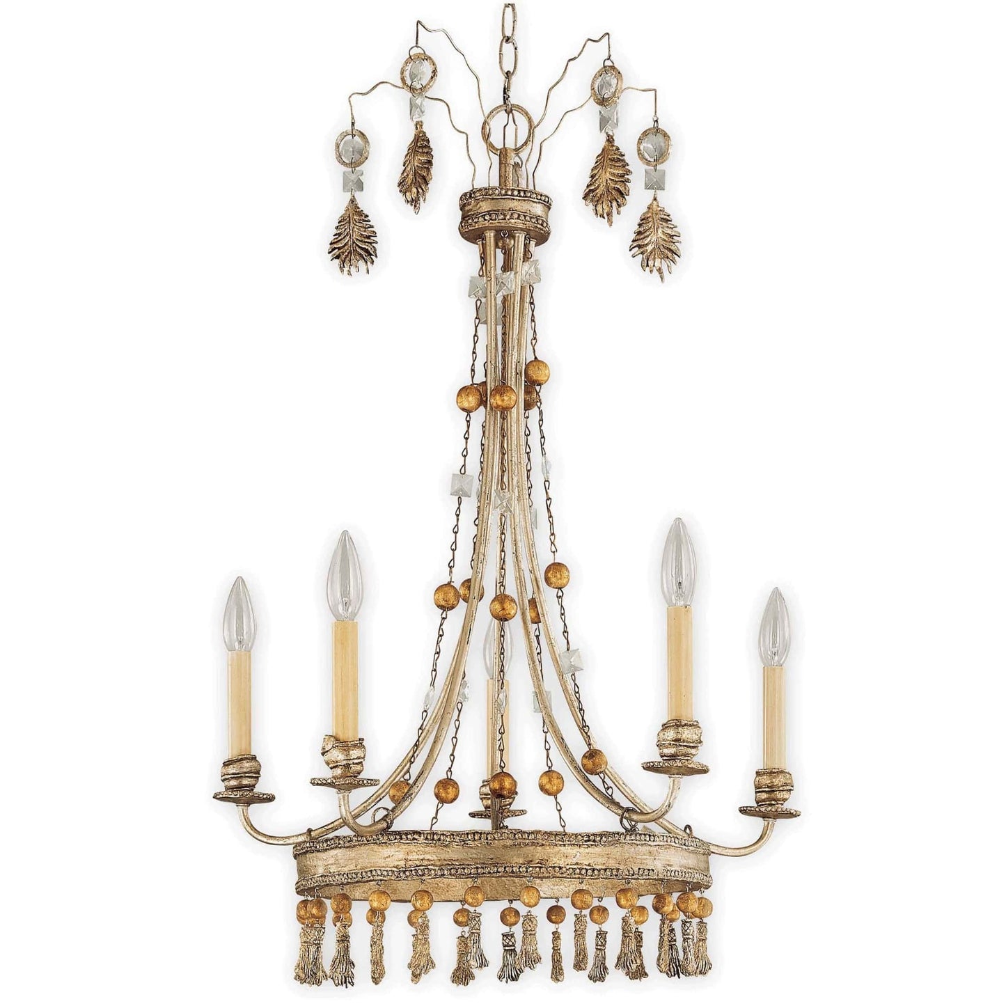 Flambeau Bon Vivant 5 Light Gold Silver Chandelier FB/BON VIVANT5