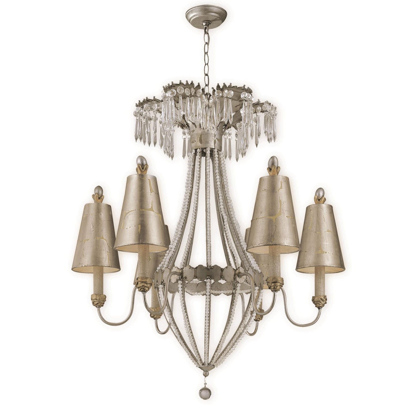 Flambeau Maiden Voyage 6 Light Silver Gold Chandelier FB/MAIDEN VOY6