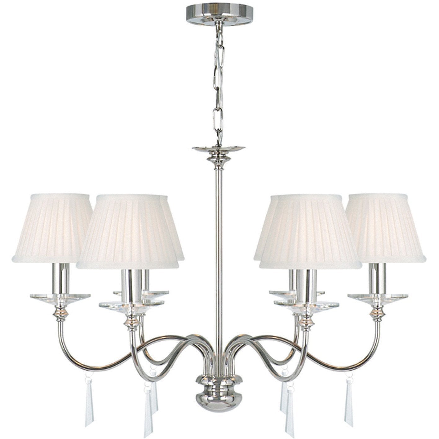 Elstead Finsbury Park 6 Light Polished Nickel Chandelier FP6 POL NICKEL