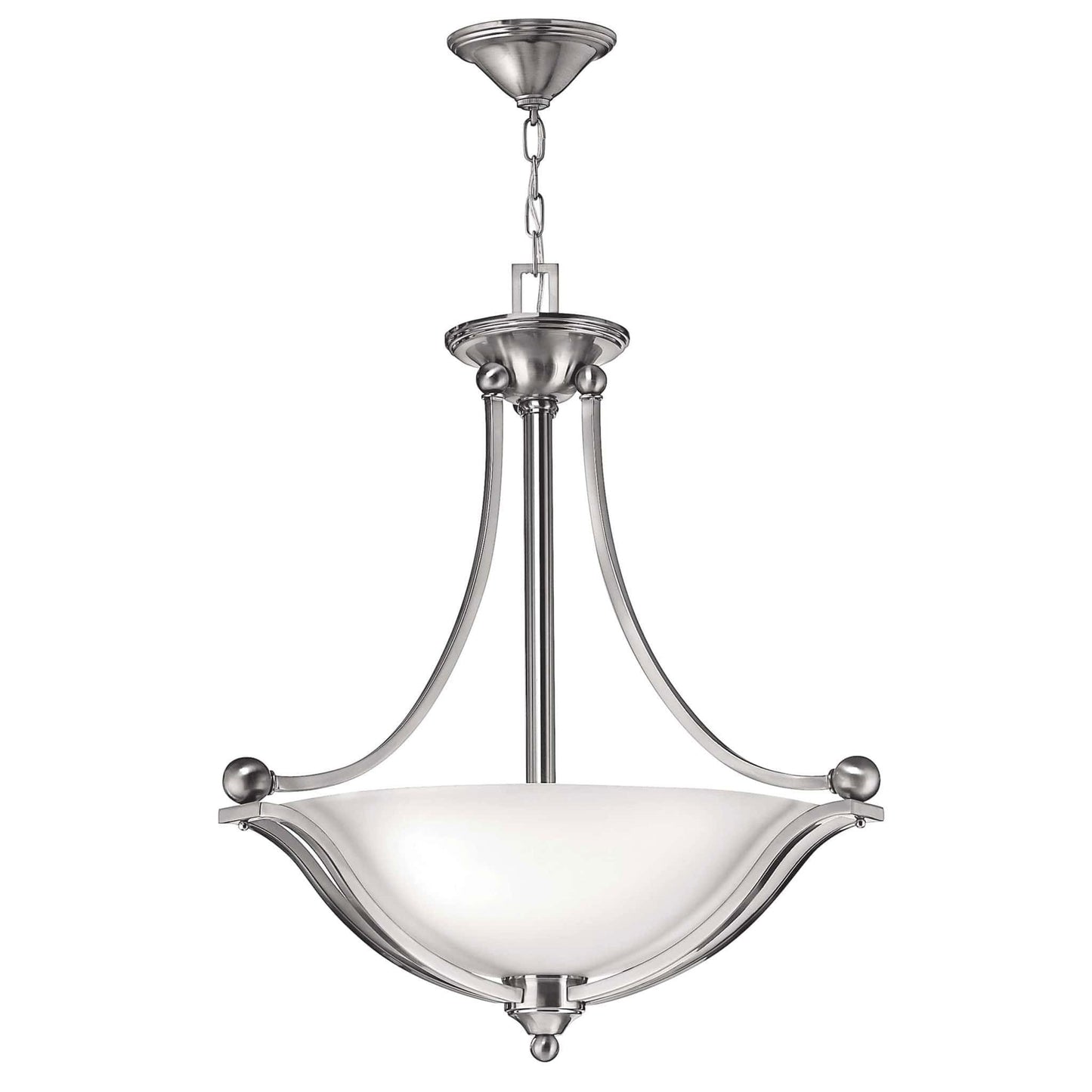 Hinkley Bolla Wide White Opal Glass Uplight Chandelier HK/BOLLA/P/A