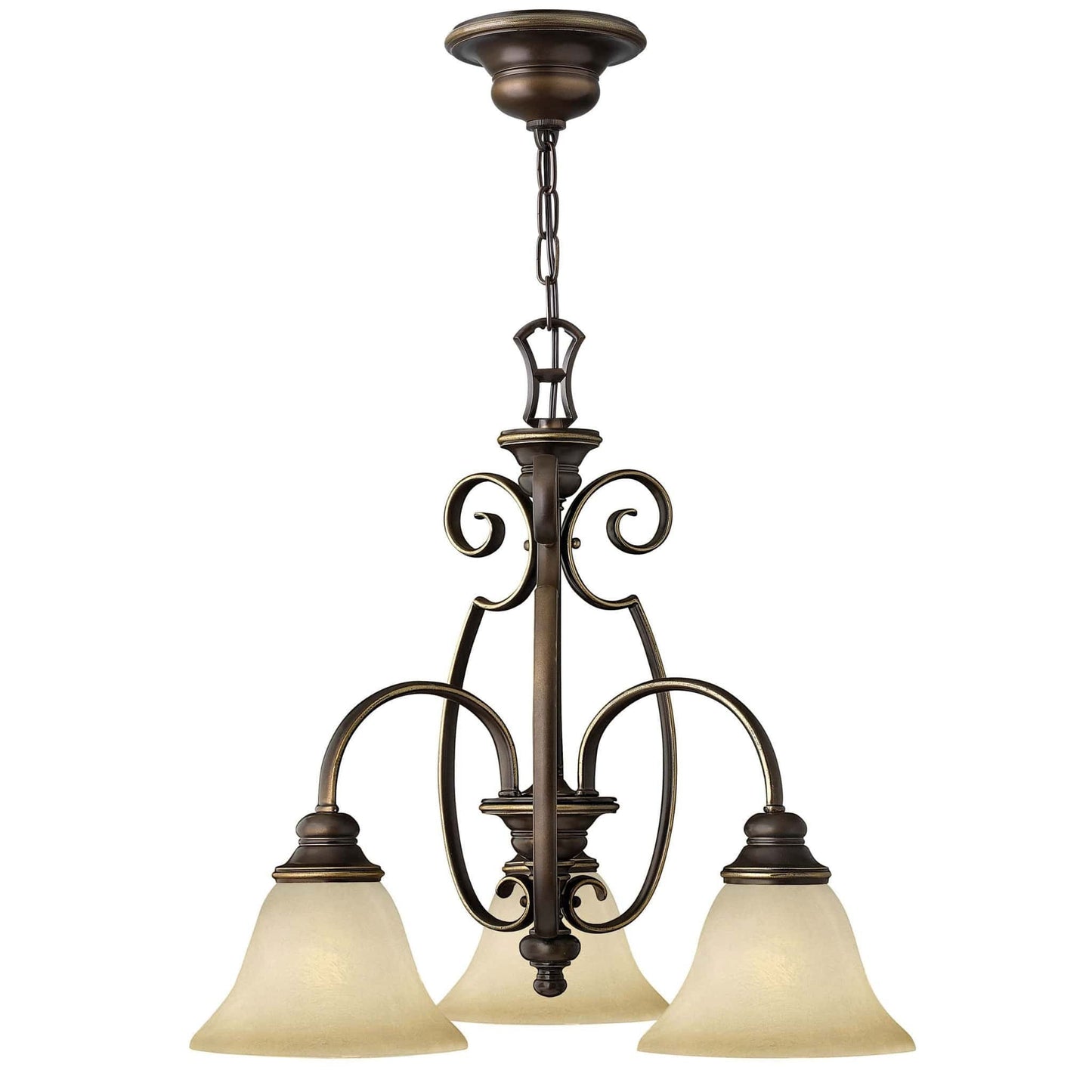 Hinkley Cello 3 Down Light Antique Bronze Chandelier HK/CELLO3
