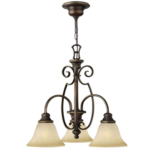 Hinkley Cello 3 Down Light Antique Bronze Chandelier HK/CELLO3