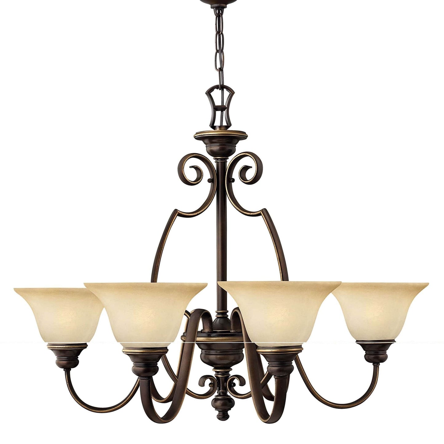 Hinkley Cello 6 Light Antique Bronze Shade Chandelier HK/CELLO6