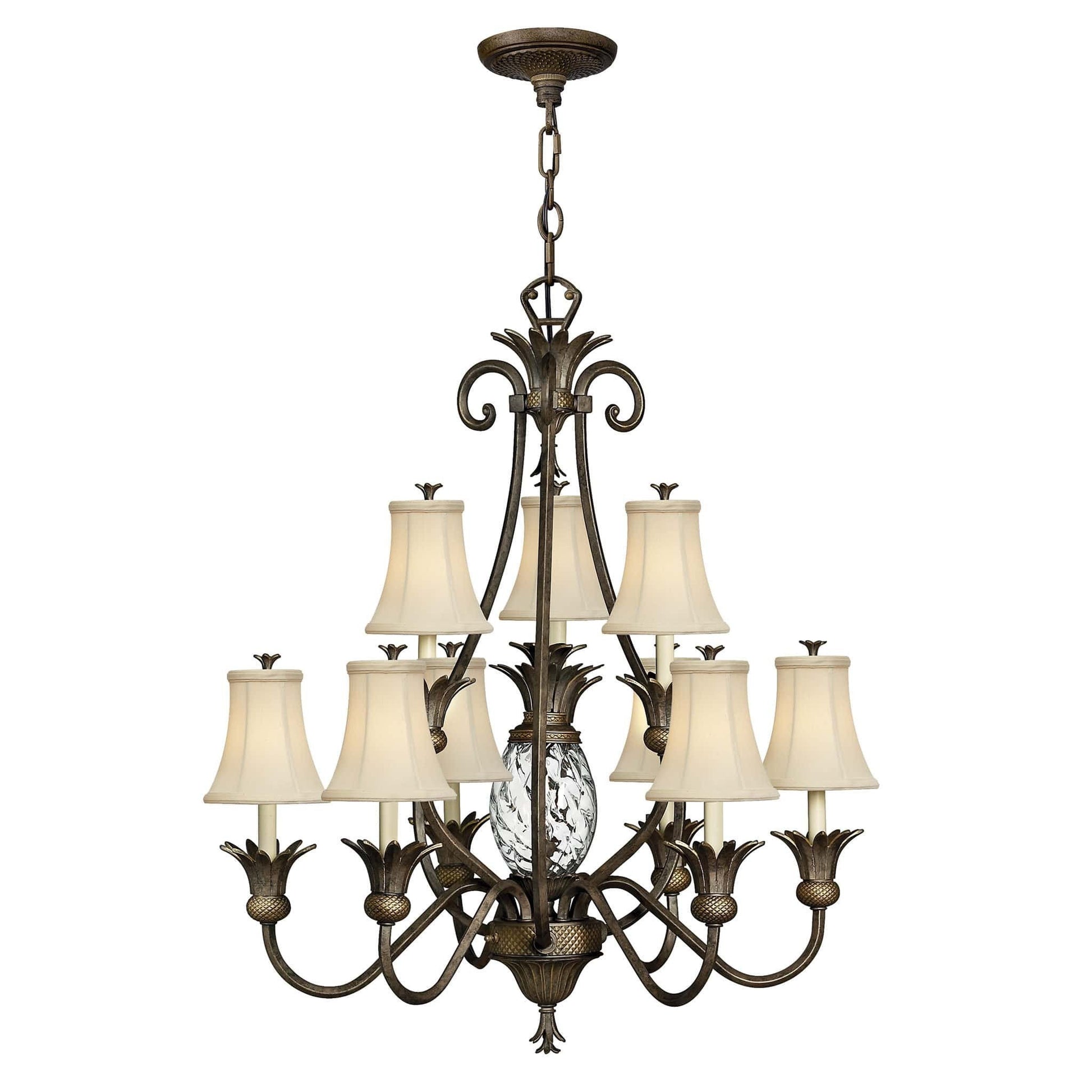 Hinkley Plantation 10 Light Pearl Bronze Chandelier HK/PLANT10 PZ