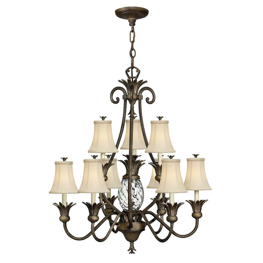 Hinkley Plantation 10 Light Pearl Bronze Chandelier HK/PLANT10 PZ