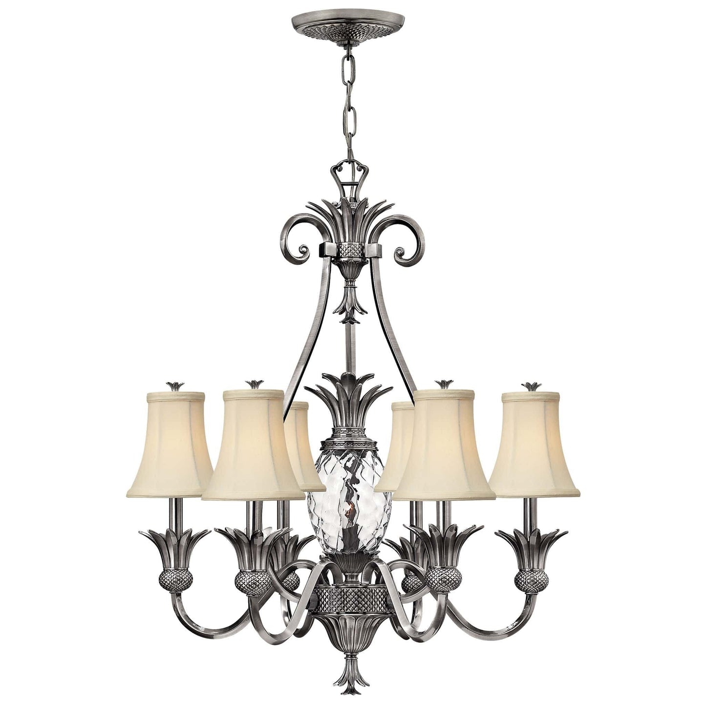 Hinkley Plantation 7 Light Antique Nickel Chandelier HK/PLANT7 PL