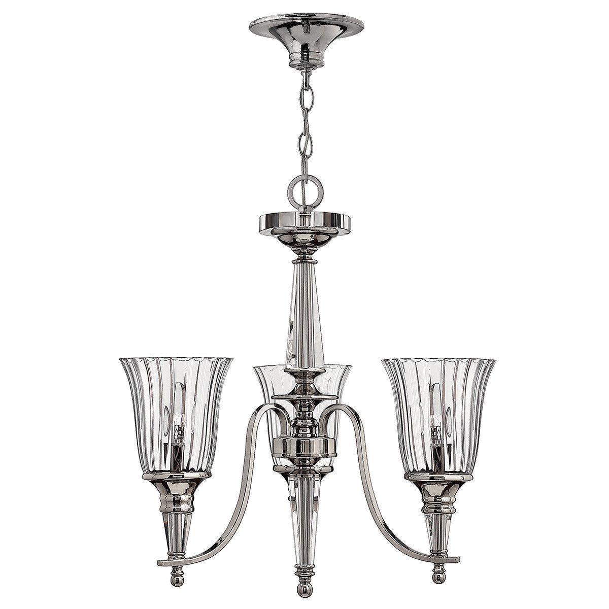 Hinkley Chandon 3 Light Sterling Chandelier HK/CHANDON3