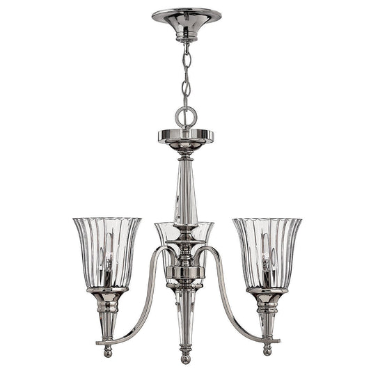 Hinkley Chandon 3 Light Sterling Chandelier HK/CHANDON3
