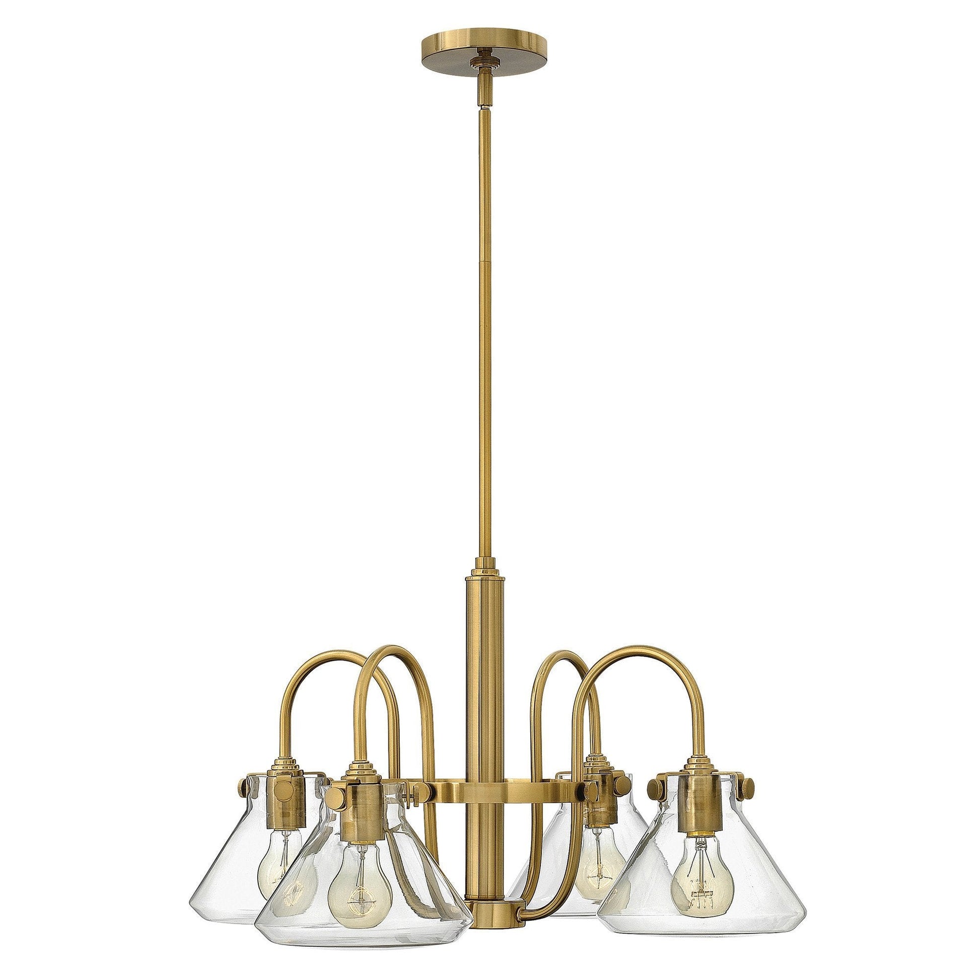 Hinkley Congress 4 Light Clear Glass Brushed Caramel Chandelier HK/CONGRES4/A BC