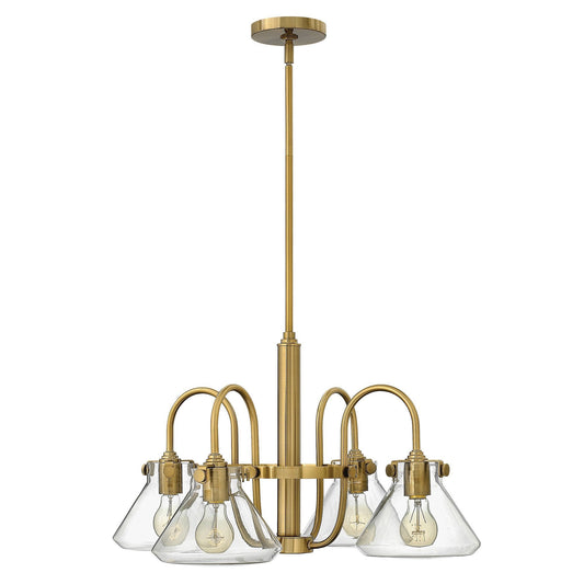 Hinkley Congress 4 Light Clear Glass Brushed Caramel Chandelier HK/CONGRES4/A BC