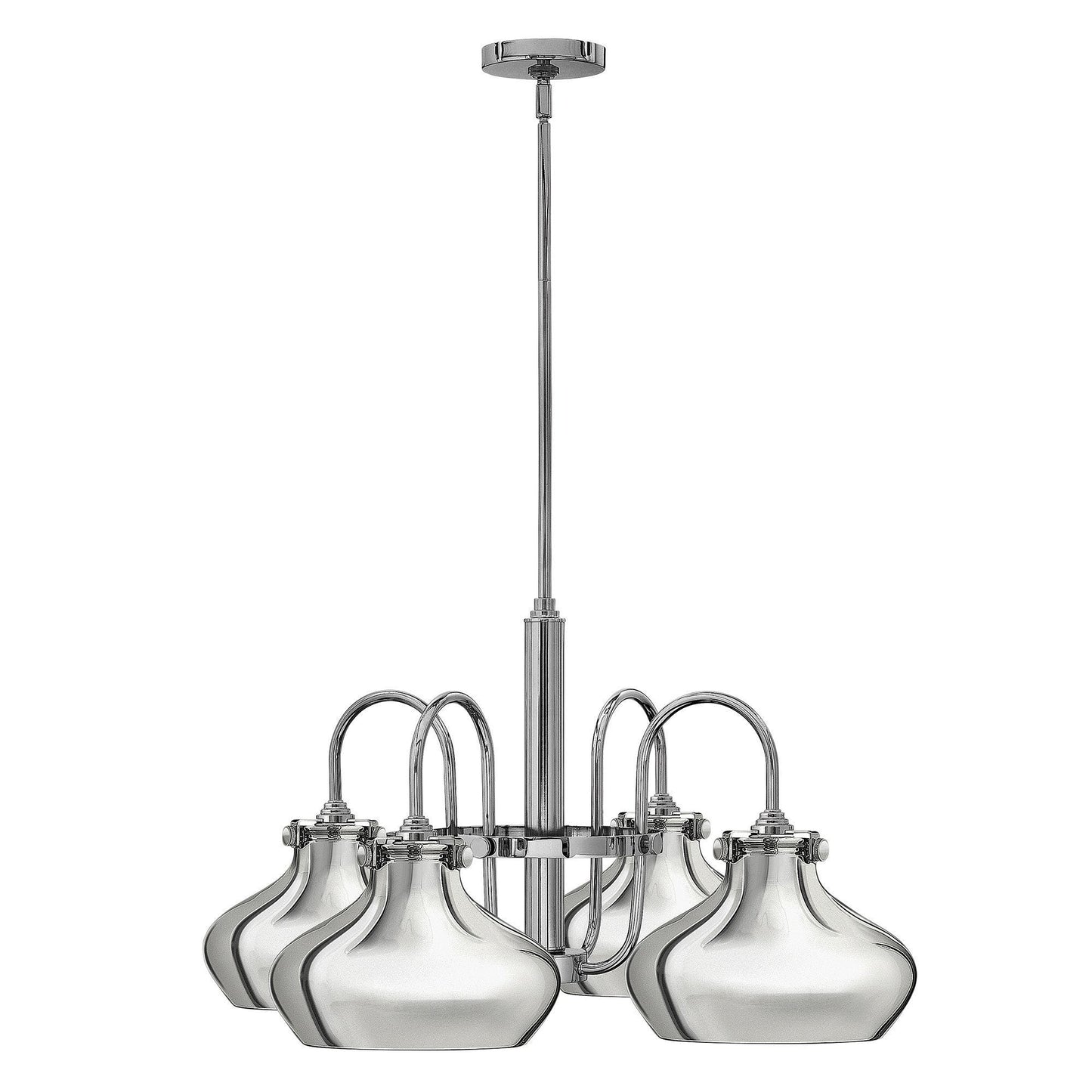 Hinkley Congress 4 Light Metal Shade Chrome Chandelier HK/CONGRES4/C CM