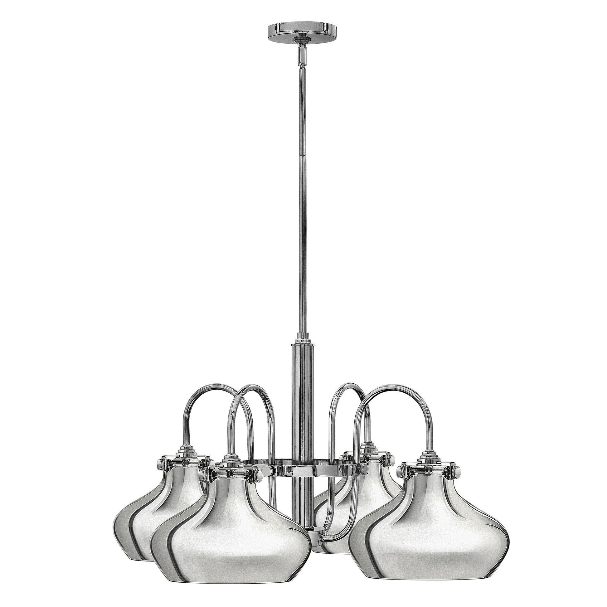 Hinkley Congress 4 Light Metal Shade Chrome Chandelier HK/CONGRES4/C CM