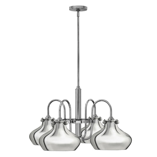 Hinkley Congress 4 Light Metal Shade Chrome Chandelier HK/CONGRES4/C CM