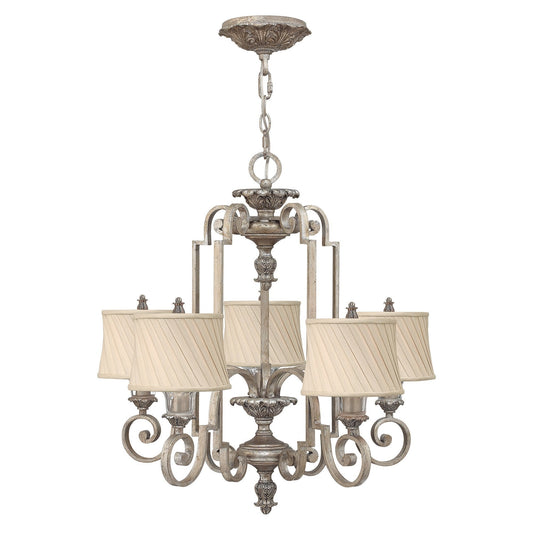 Hinkley Kingsley 5 Light Silver Leaf Chandelier HK/KINGSLEY5