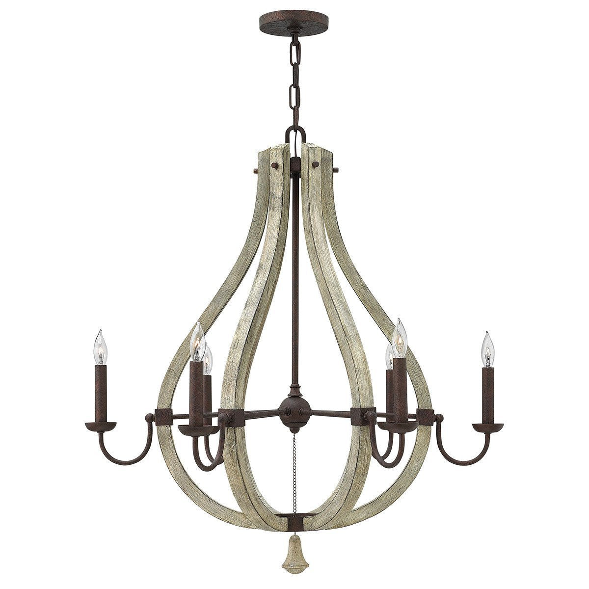 Hinkley Middlefield 6 Light Iron Rust Chandelier HK/MIDDLEFIELD6
