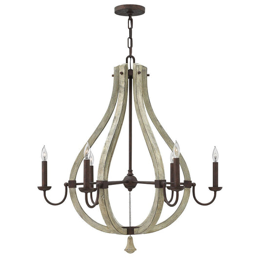 Hinkley Middlefield 6 Light Iron Rust Chandelier HK/MIDDLEFIELD6