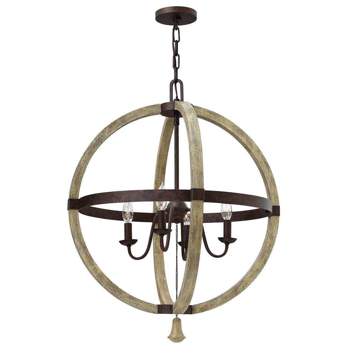 Hinkley Middlefield 4 Light Iron Rust Chandelier HK/MIDDLEFIELDP4