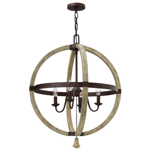 Hinkley Middlefield 4 Light Iron Rust Chandelier HK/MIDDLEFIELDP4