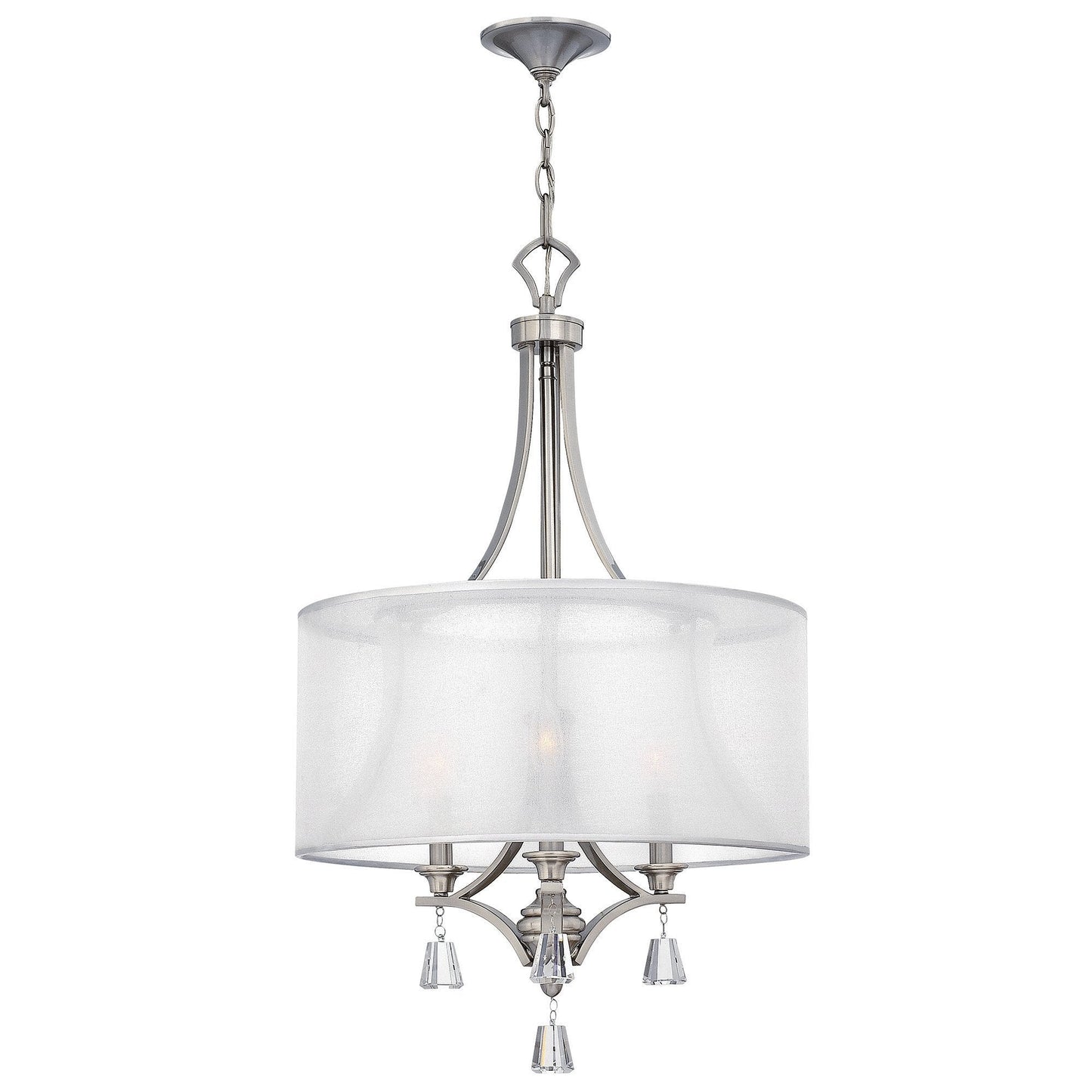 Hinkley Mime 3 Light Brushed Nickel Chandelier HK/MIME/3P