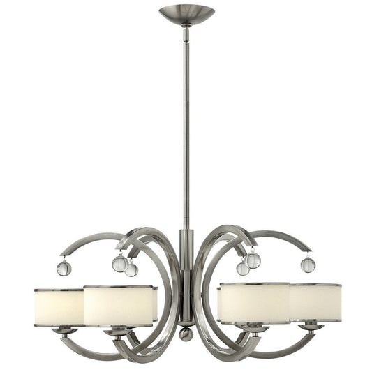Hinkley Monaco 6 Light Brushed Nickel Chandelier HK/MONACO6