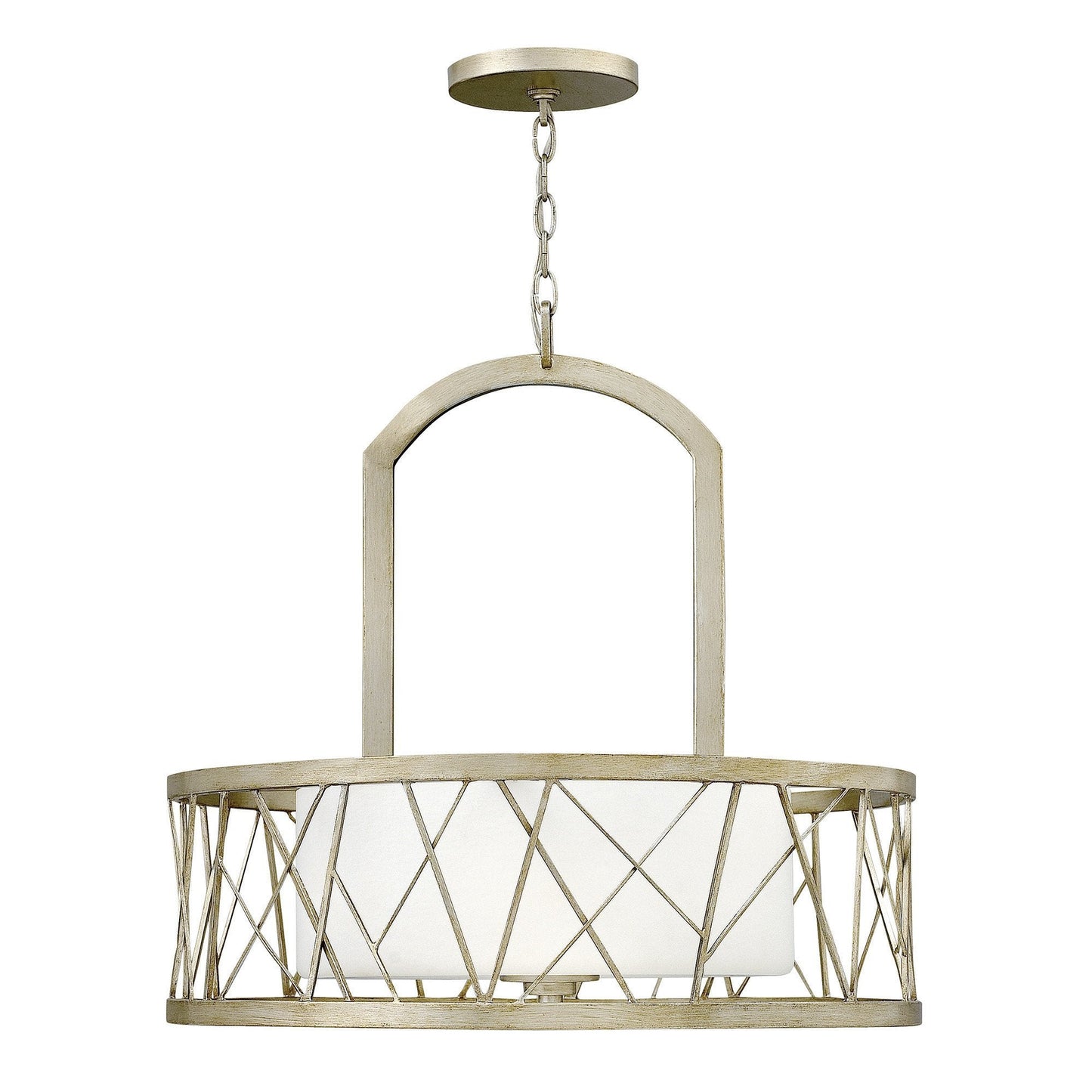 Hinkley Nest 3 Light Silver Leaf Chandelier HK/NEST/P/B SL