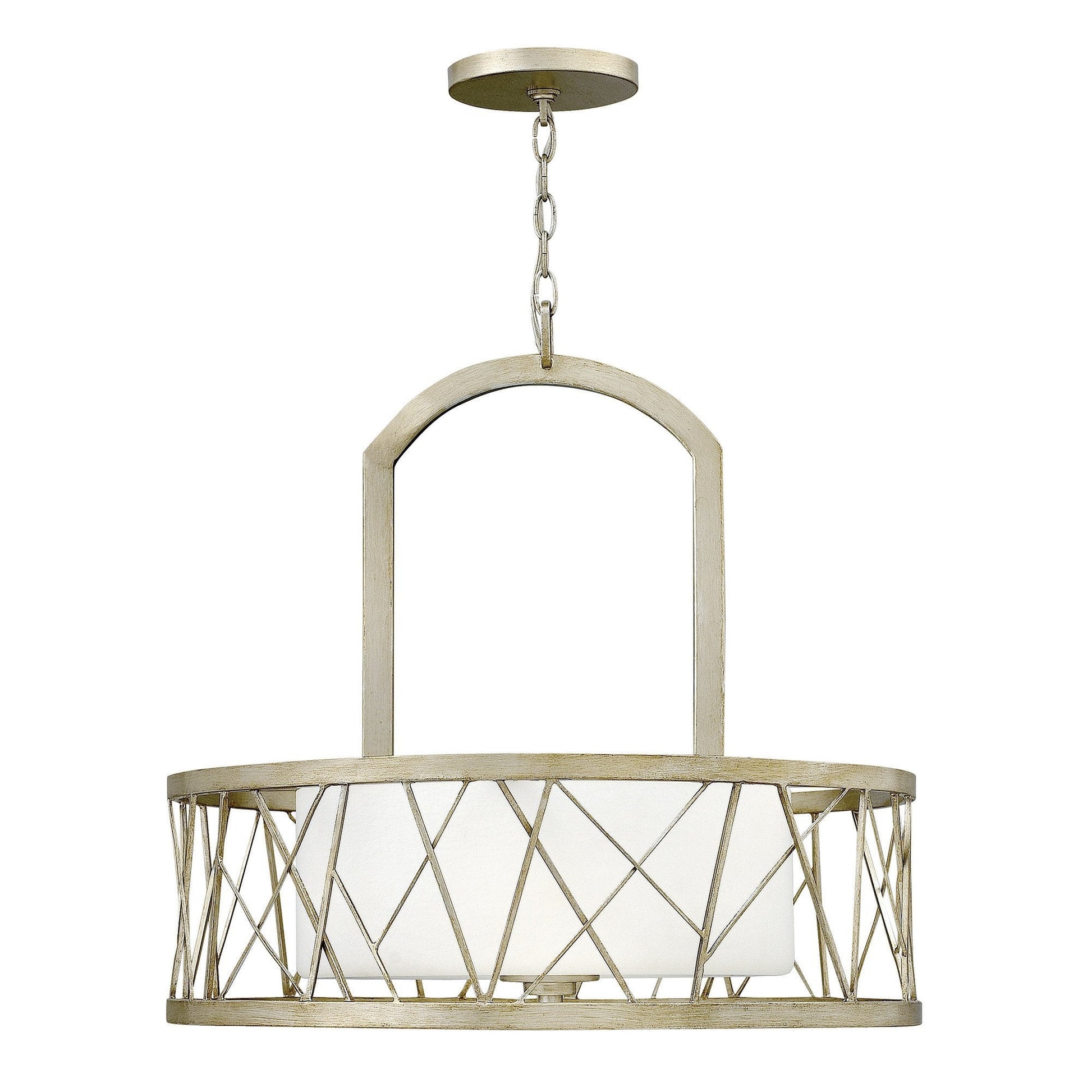 Hinkley Nest 3 Light Silver Leaf Chandelier HK/NEST/P/B SL